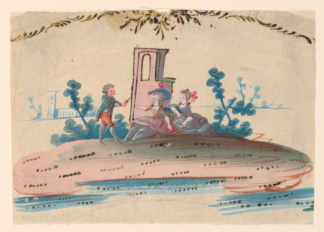 Diseño para el bordado de un chaleco de hombre de Unknown artist
