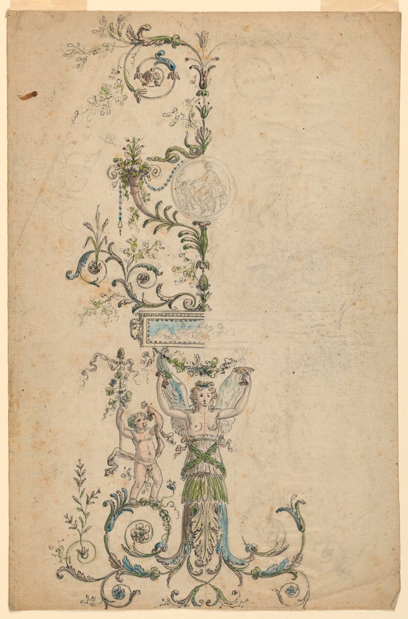 Diseño para la decoración de un panel de Unknown artist