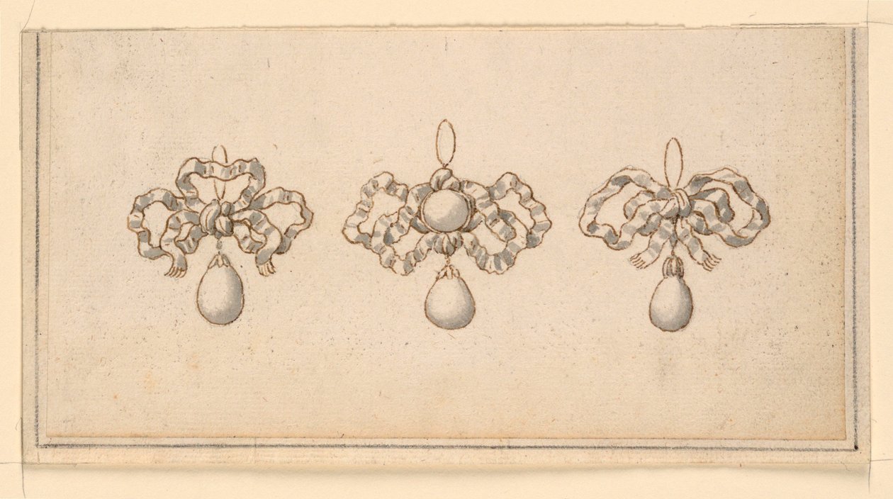 Diseños para tres colgantes de Unknown artist