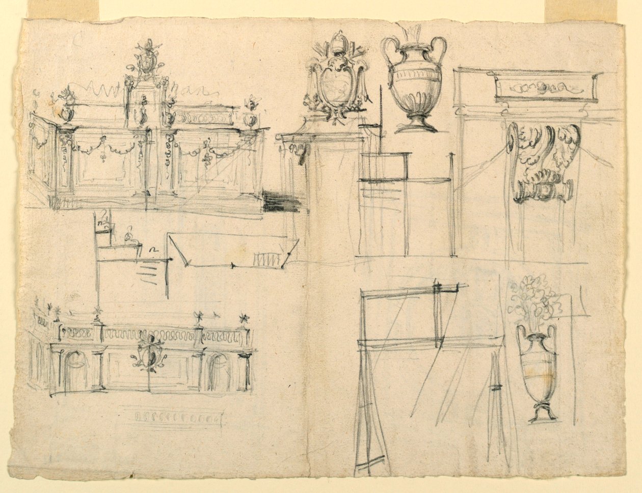 Diseños para Jarrones y Arquitectura de Unknown artist