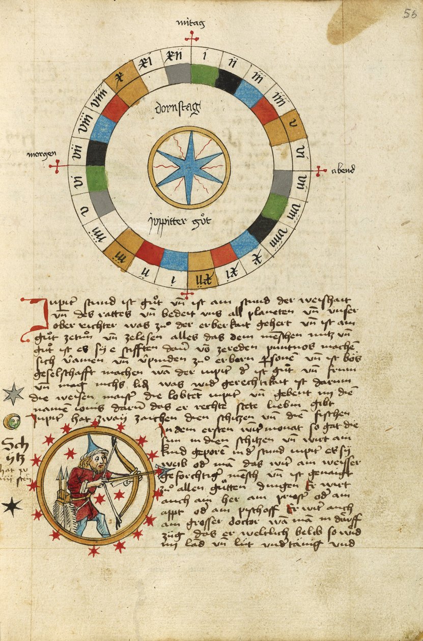 Diagrama para el jueves; Sagitario de Unknown artist