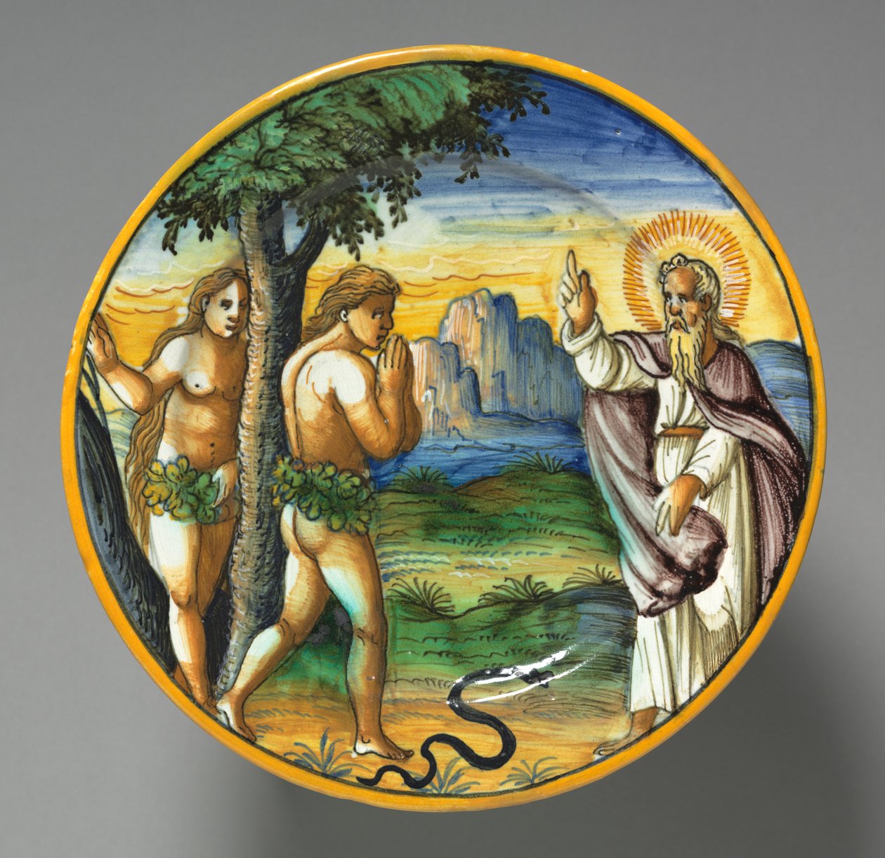 Dish Depicting the Expulsion de Unknown artist