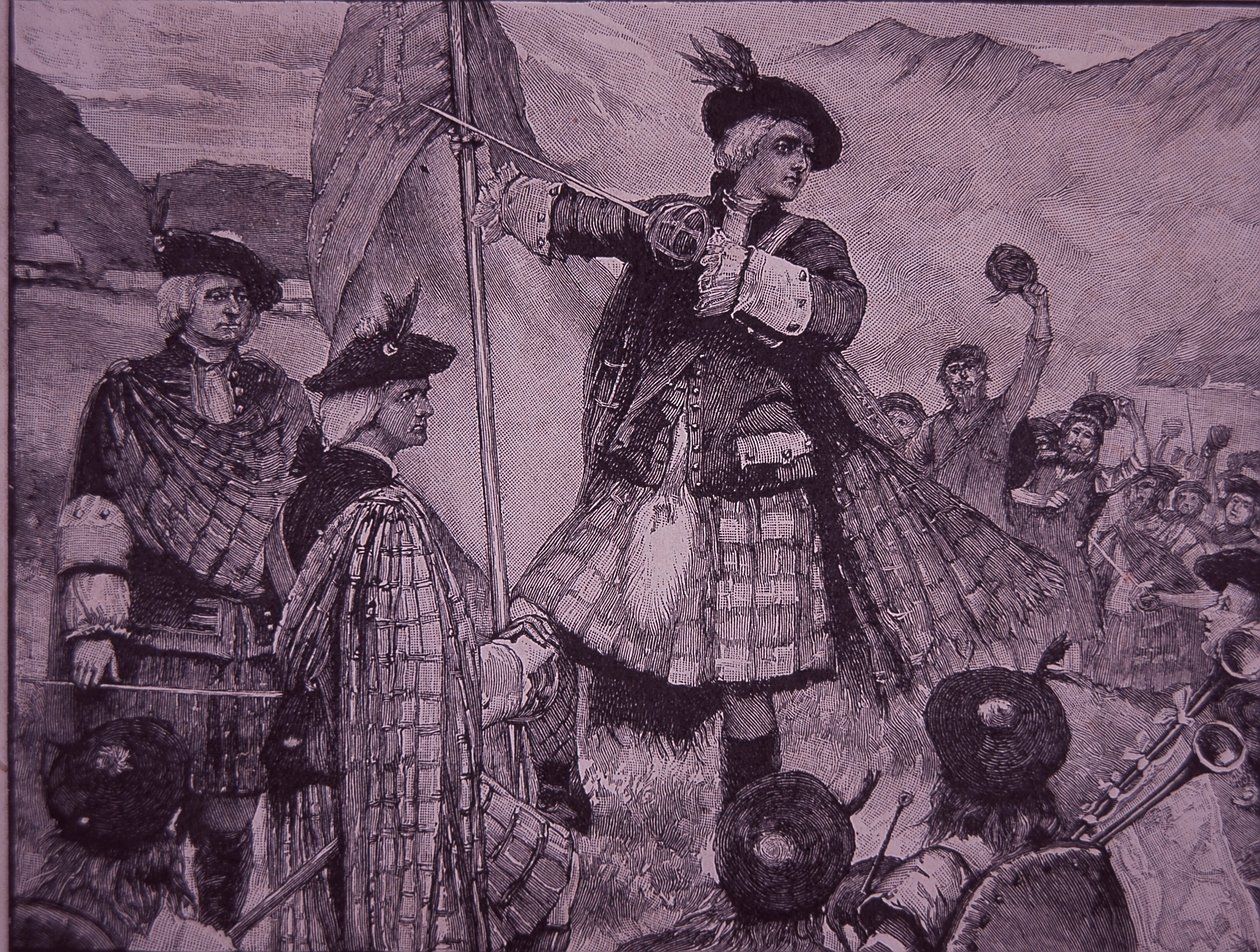 Conde de Mar levanta el estandarte jacobita en 1715 de Unknown artist
