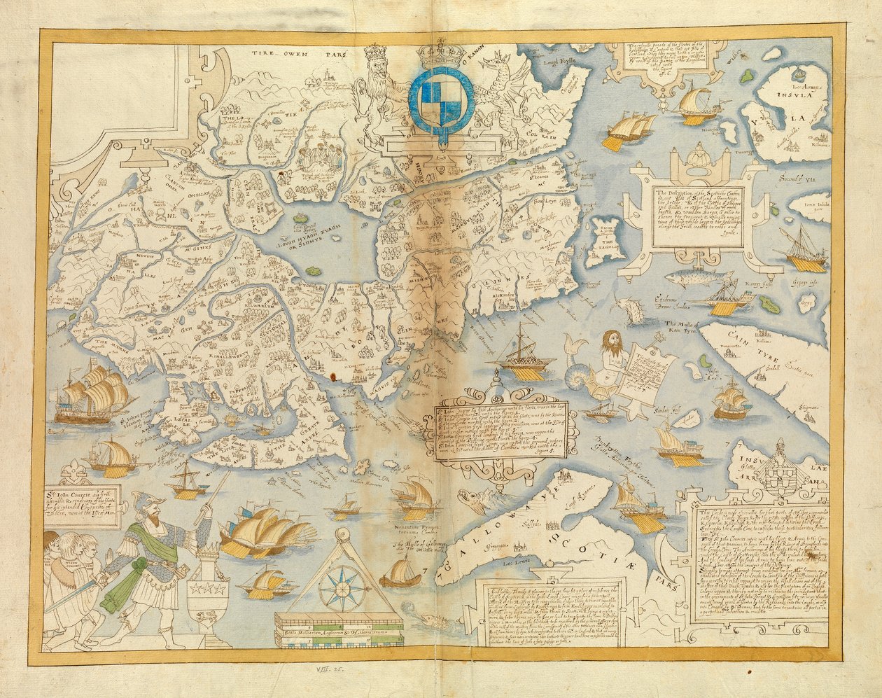Parte oriental del Ulster, c.1594-1603 (sobre lino) de Unknown artist