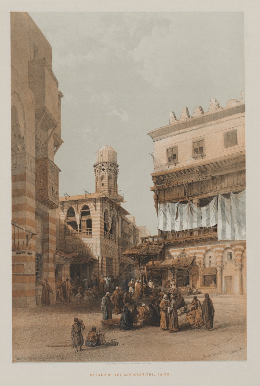 Egipto y Nubia, Volumen III: Bazar de los caldereros, El Cairo de Unknown artist