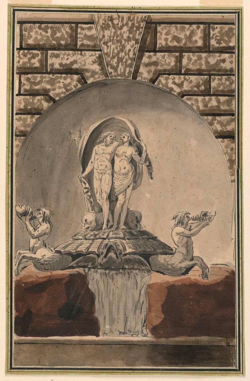 Elevación de una fuente de Unknown artist