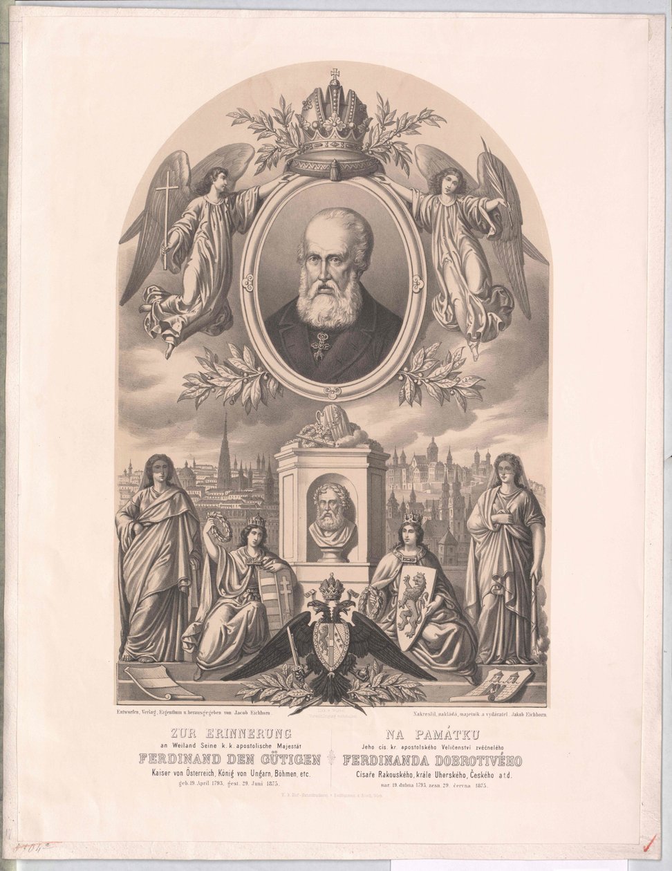 Emperador de Austria Fernando I (imprimir) de Unknown artist