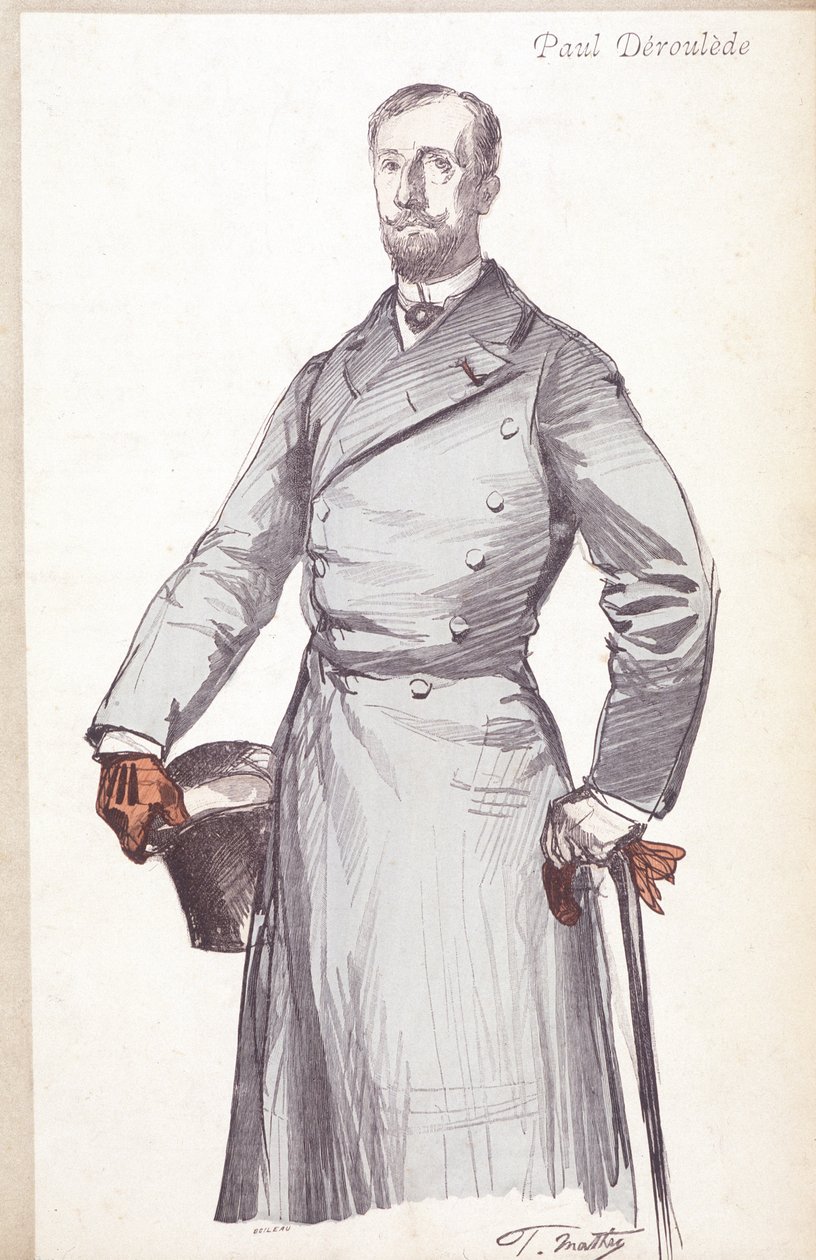 Grabado de Paul Deroulede (1846-1914), escritor y político francés fundador del Boulangismo, quien fundó la Liga de Patriotas de Unknown artist