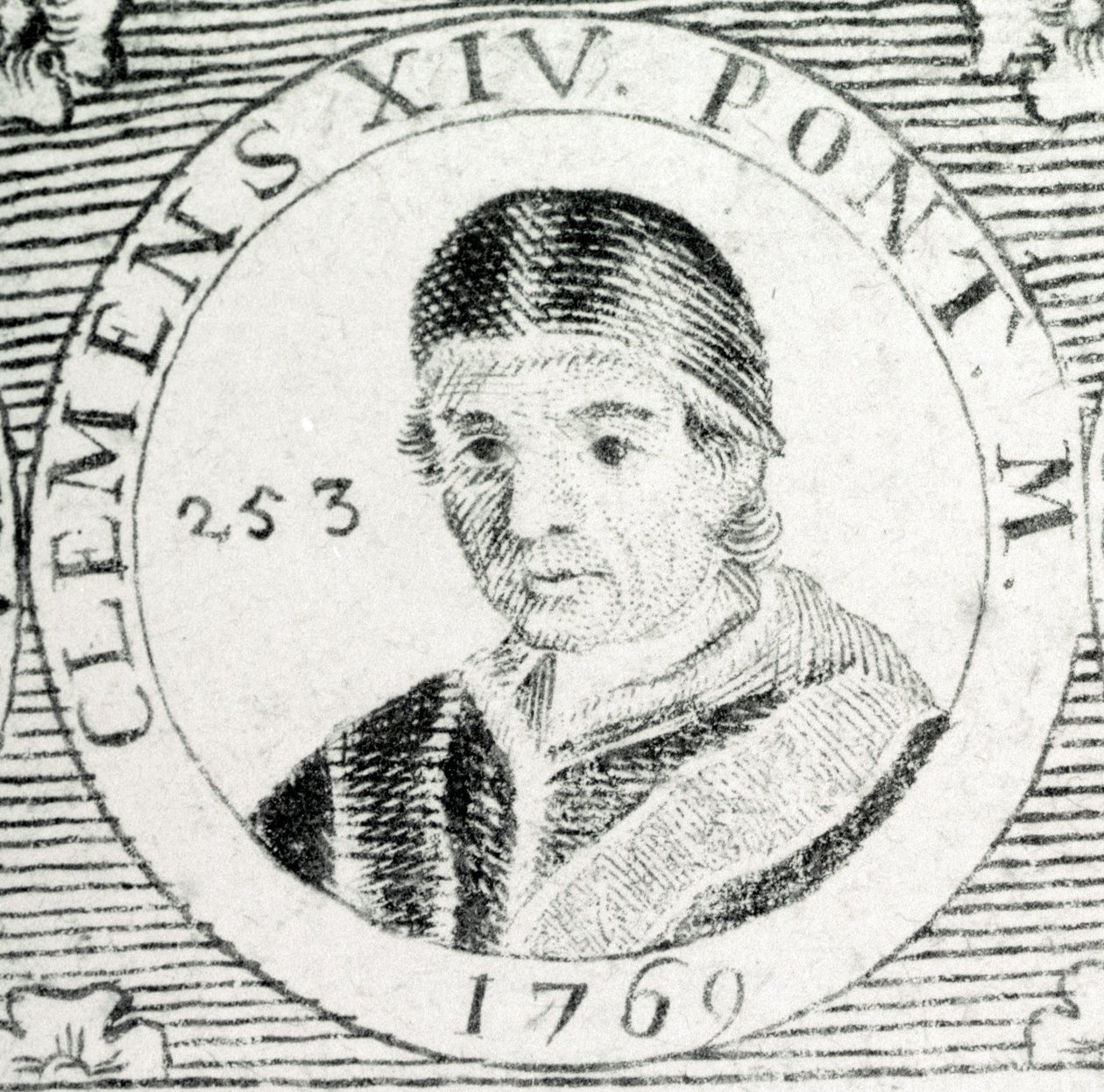 Grabado del Papa Clemente XIV (1705 - 1774) de Unknown artist