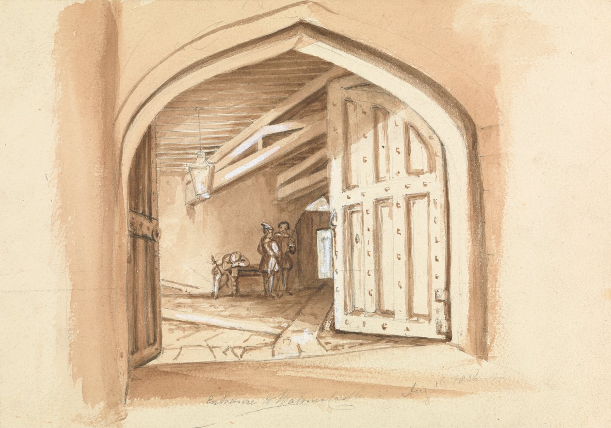 Entrada al castillo de Walmer; bocetos de puertas de Unknown artist