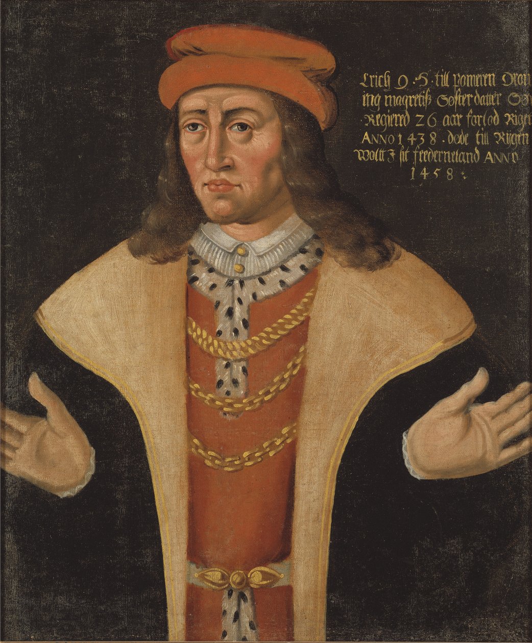 Retrato de Erik de Pomerania (1382-1459), Rey de Dinamarca, Noruega y Suecia de Unknown artist