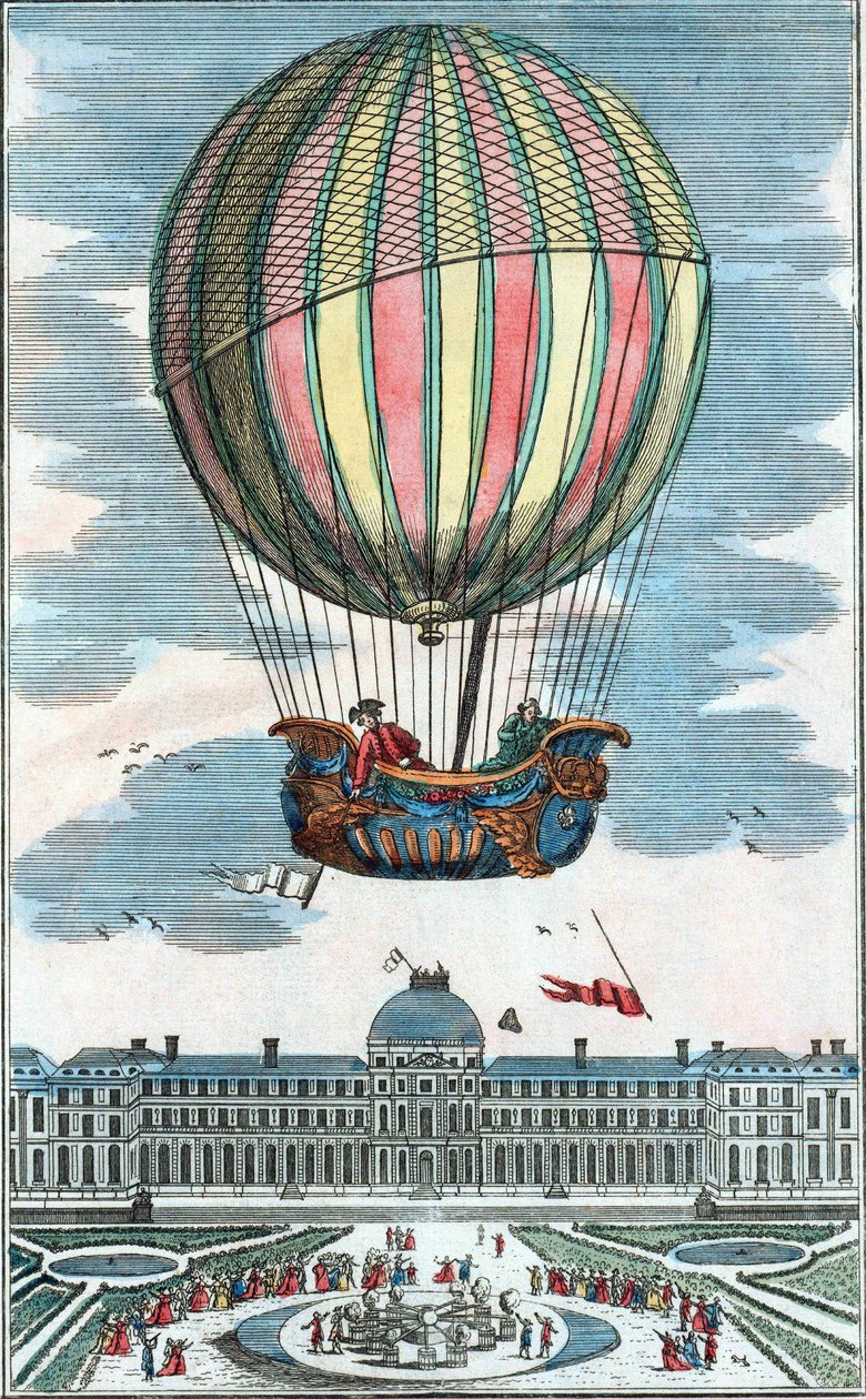 Experiencia del globo aerostático de Mr. Charles y Robert en el Jardín de las Tullerías el 1 de diciembre de 1783. de Unknown artist