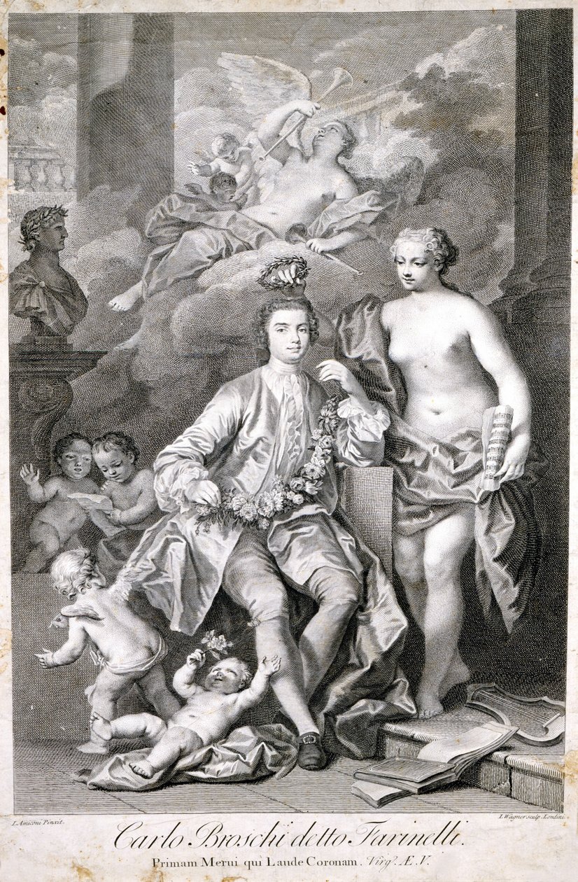 Farinelli (Carlo Broschi, conocido como; 1705 - 1782) de Unknown artist