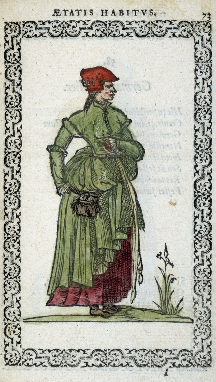 Mujer flamenca - en "Habits et effigies" de Jean Sulperius de Unknown artist
