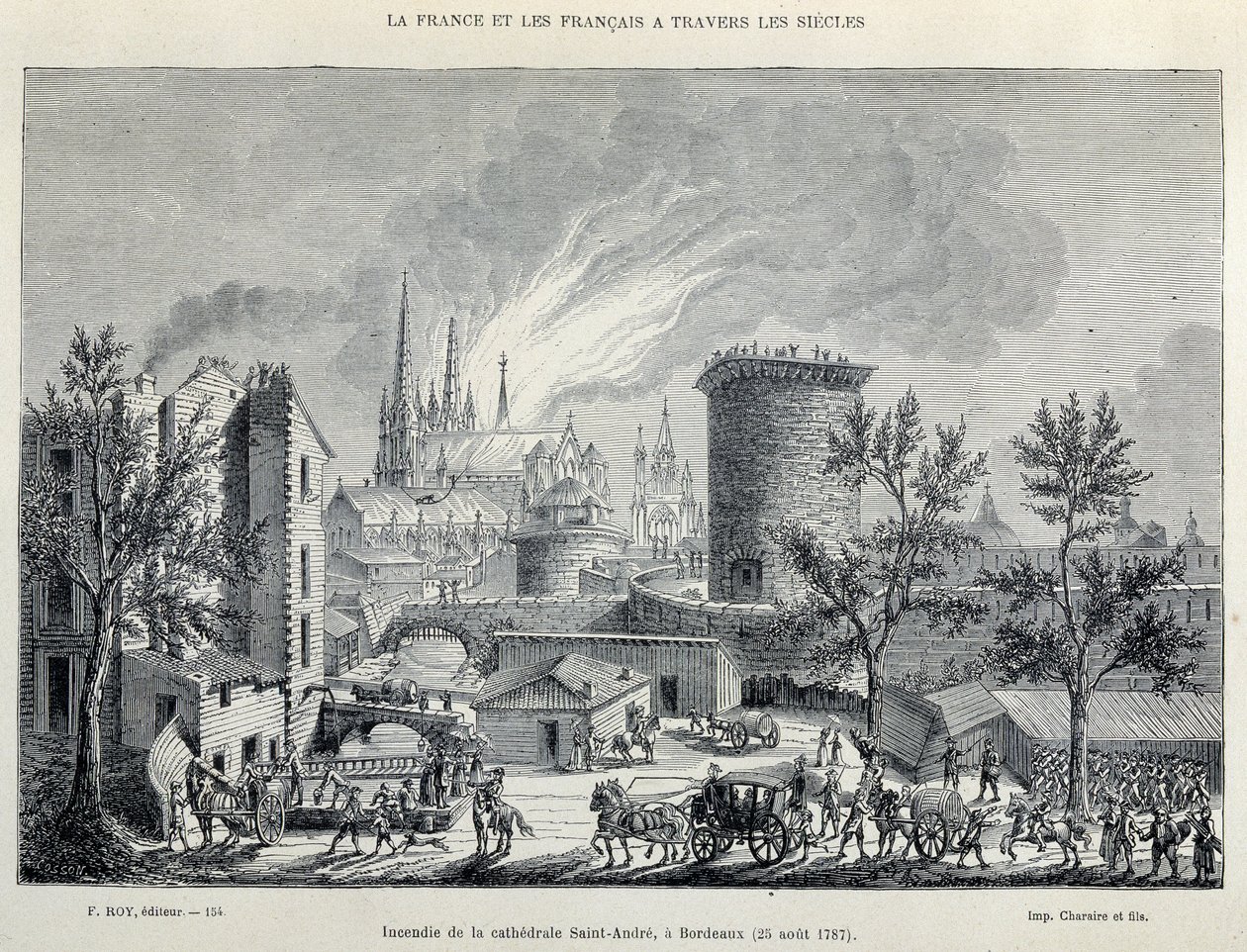 Incendio de la Catedral de San Andrés, Burdeos, 25 de agosto de Unknown artist