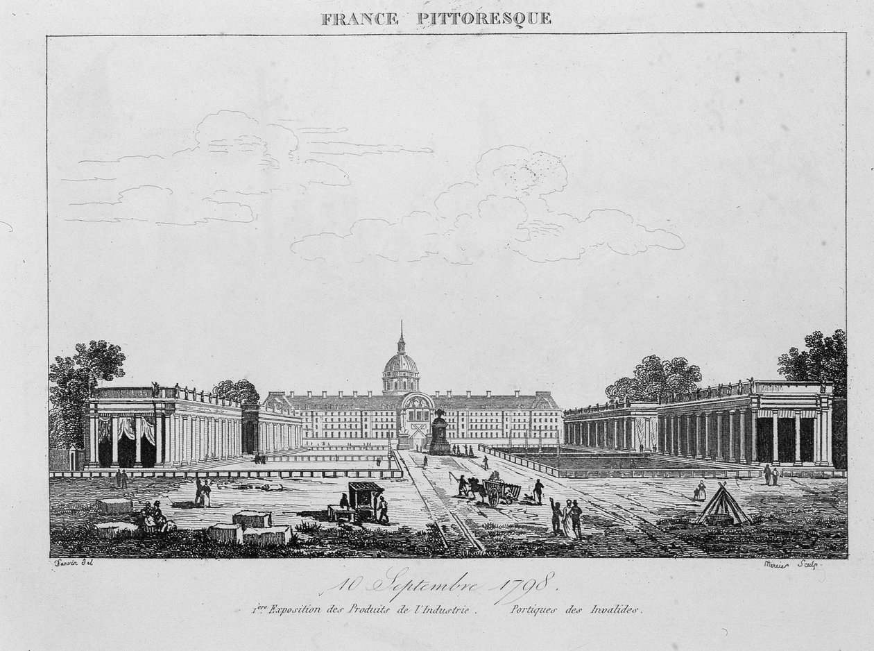 Primera exposición de productos industriales: Pórtico de los Inválidos, 10 de septiembre de Unknown artist