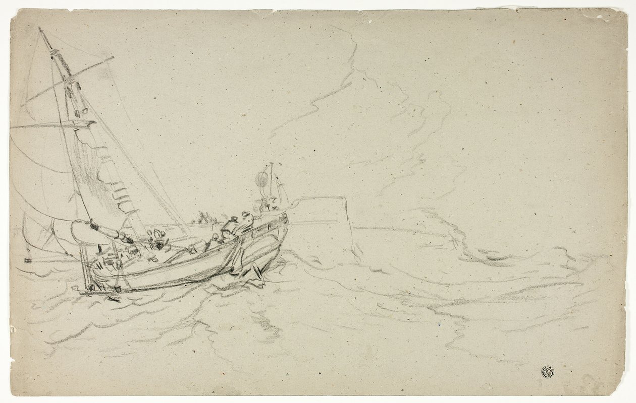 Barcos de pesca en el mar de Unknown artist