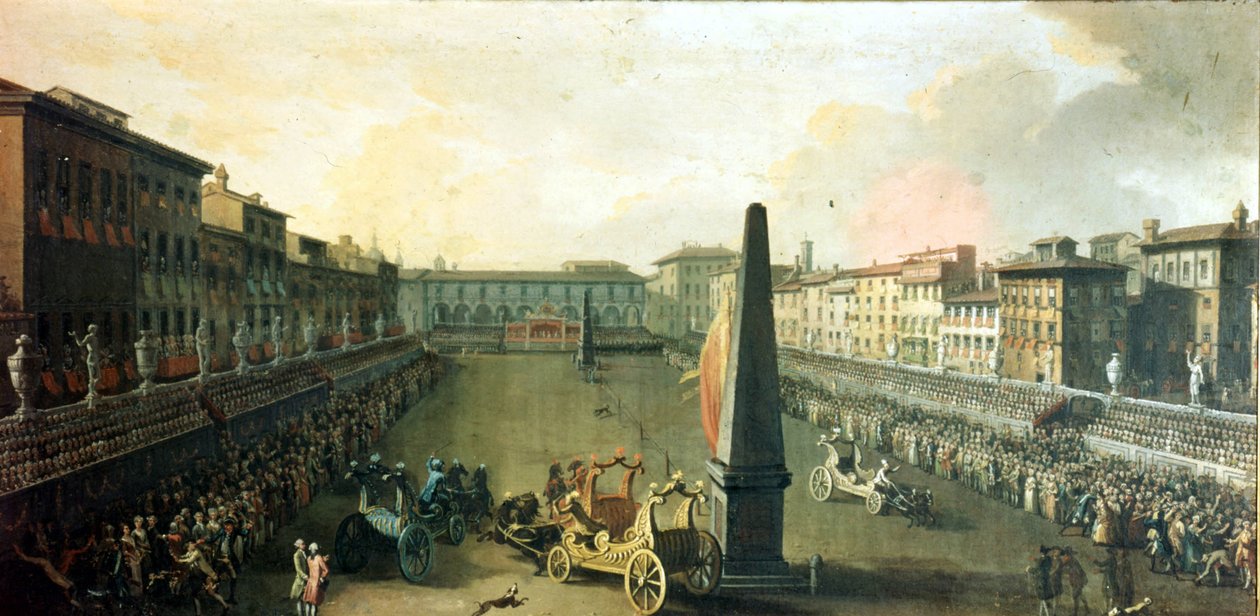 Florencia, espectáculo en la Plaza de Santa Croce de Unknown artist