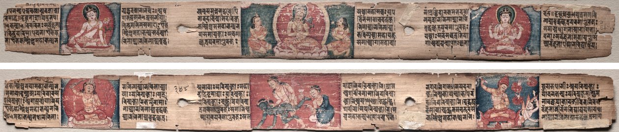 Folio 348, del Gandavyuha-sutra (Escritura de la Suprema Arreglo) de Unknown artist