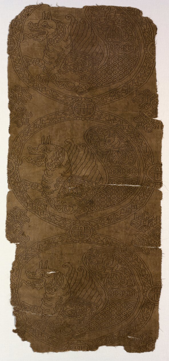 Fragment with Senmurvs de Unknown artist