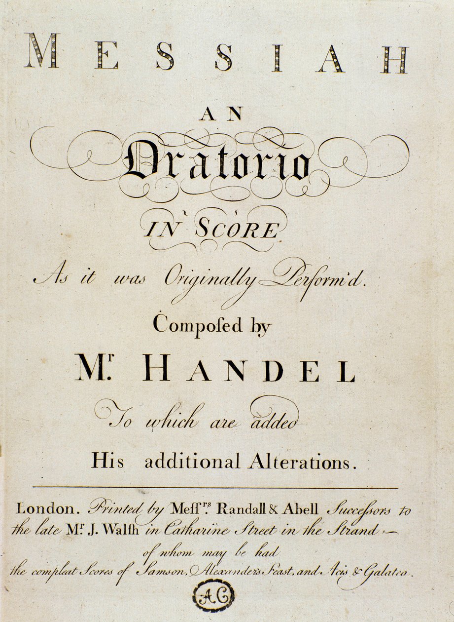 Frontispicio de la partitura 