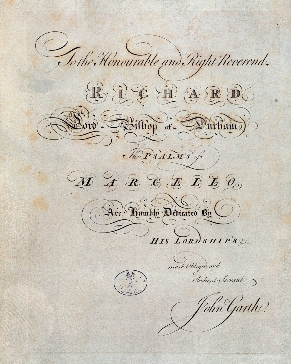 Portada de "Los salmos" de Benedetto Marcello de Unknown artist
