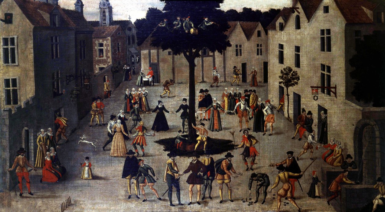 Fiesta de Mail, anónimo siglo XVI. Museo Carnavalet en París de Unknown artist