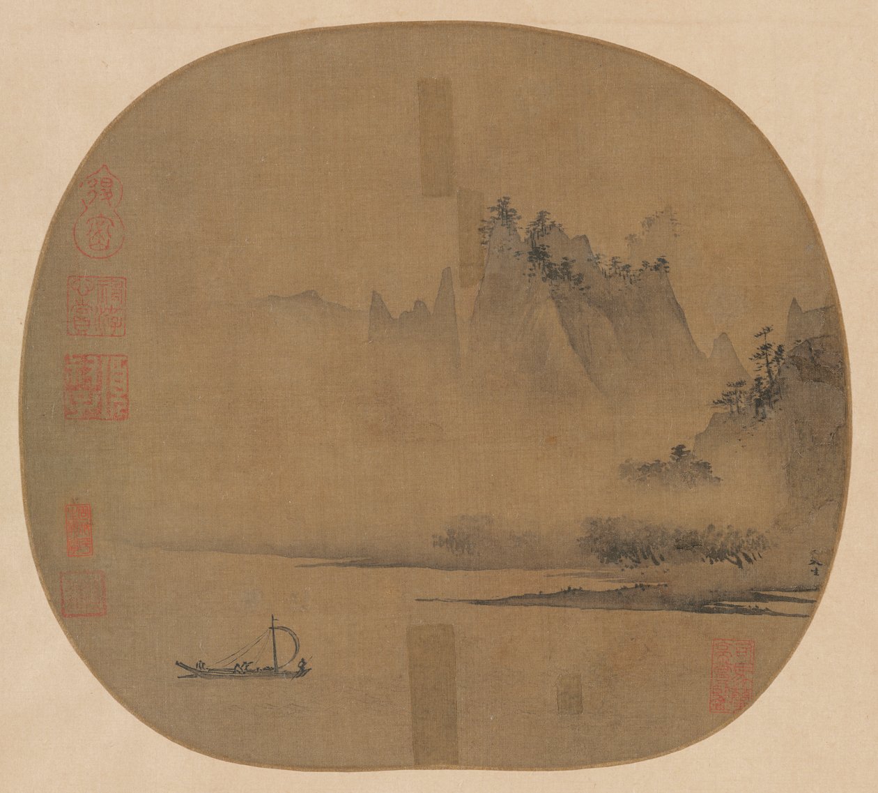Full Sail on the Misty River de Unknown artist