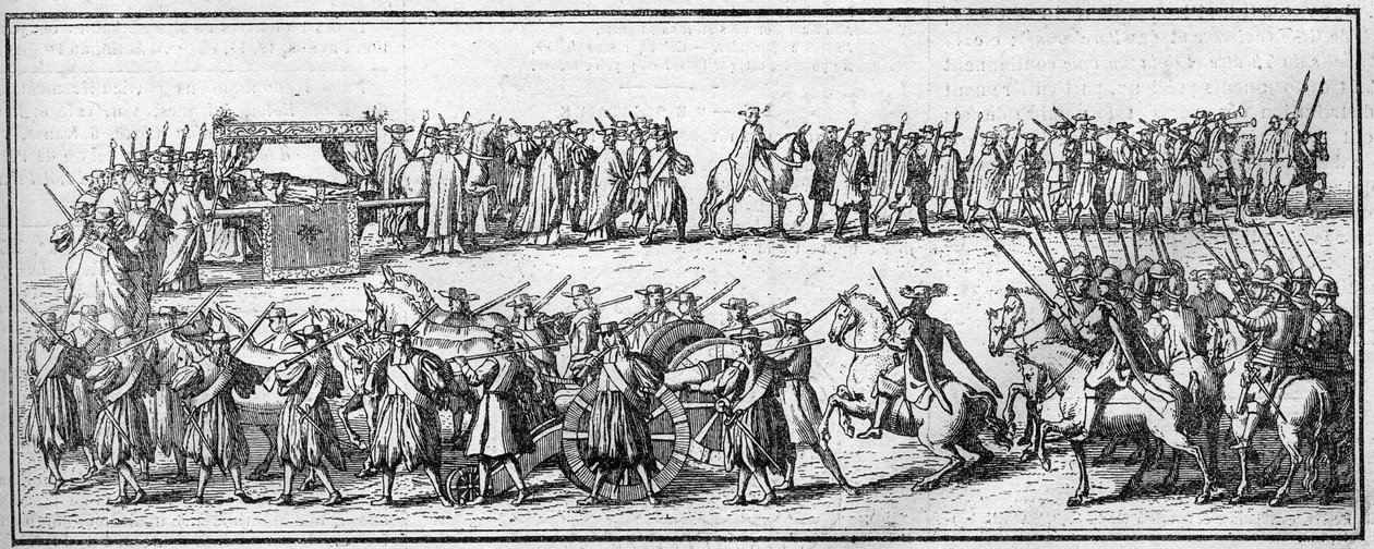 Funeral de un Papa en el siglo XVIII: el convoy fúnebre. de Unknown artist