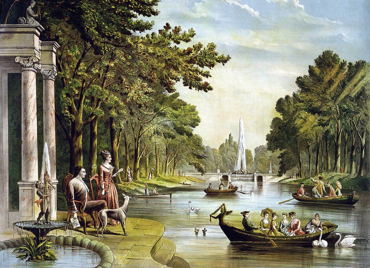 General La Fayette (1757 - 1834) en su residencia de verano de Unknown artist