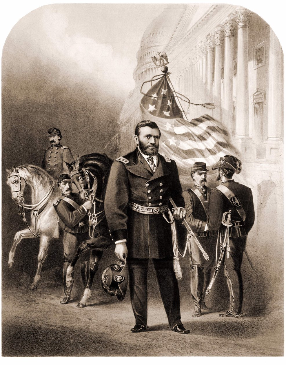 General Ulysses Grant (1822-1885), estadista estadounidense de Unknown artist