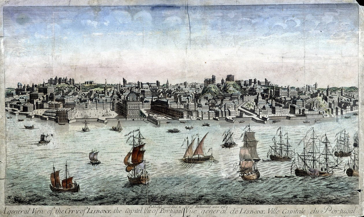 Vista general de Lisboa, capital de Portugal de Unknown artist