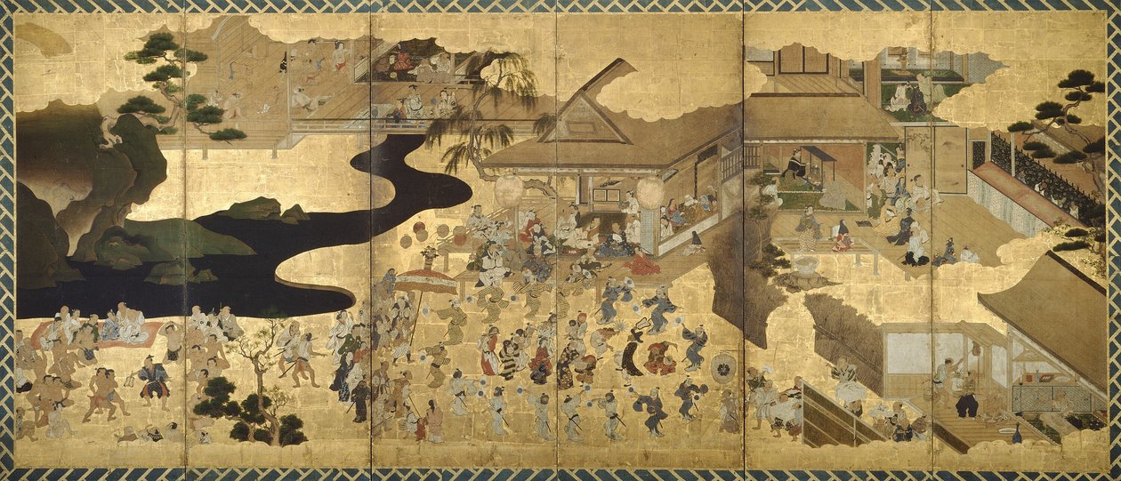 Escenas de género (Fūzoku byōbu) de Unknown artist