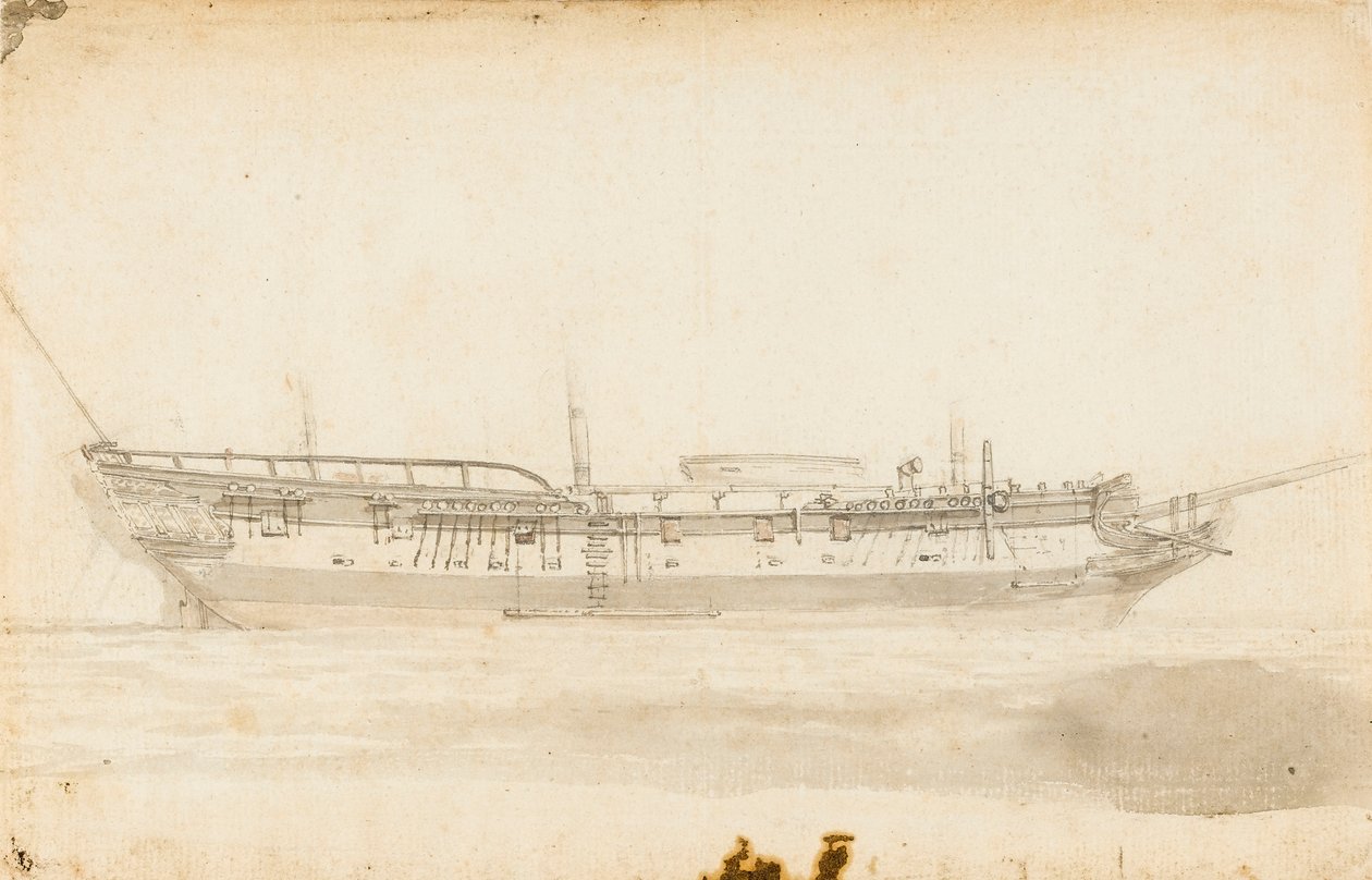 Descubrimiento" de George Vancouver, c.1789 (pluma, aguada de tinta) de Unknown artist