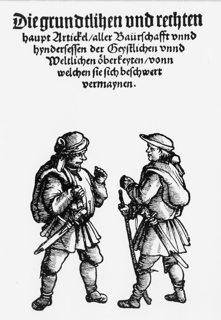 Armas de campesinos alemanes durante la revuelta del siglo XVI de Unknown artist