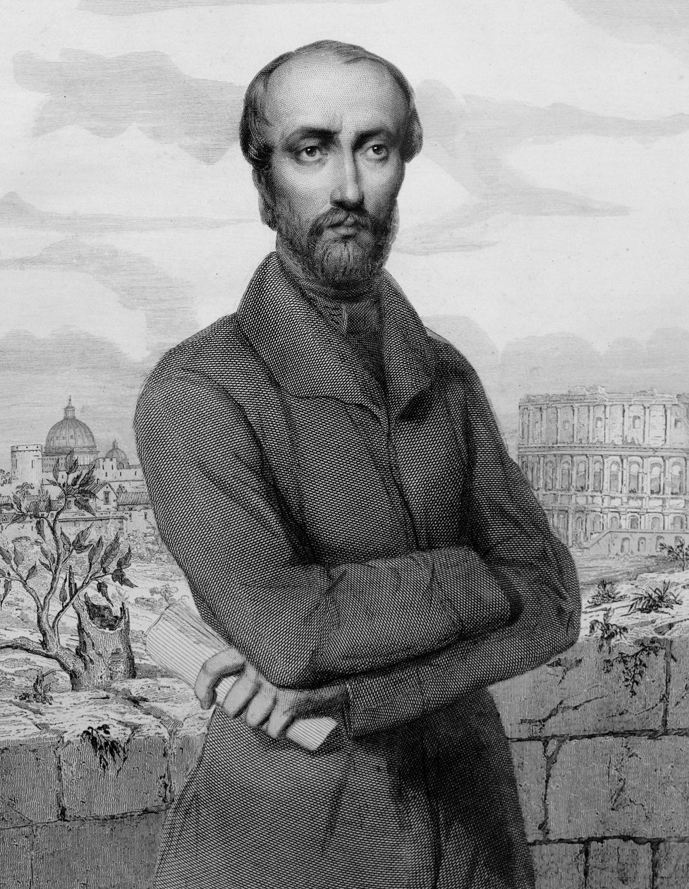Giuseppe Mazzini, patriota y político italiano - 1864 - Retrato del político republicano italiano Giuseppe Mazzini (1805-1872) de Unknown artist