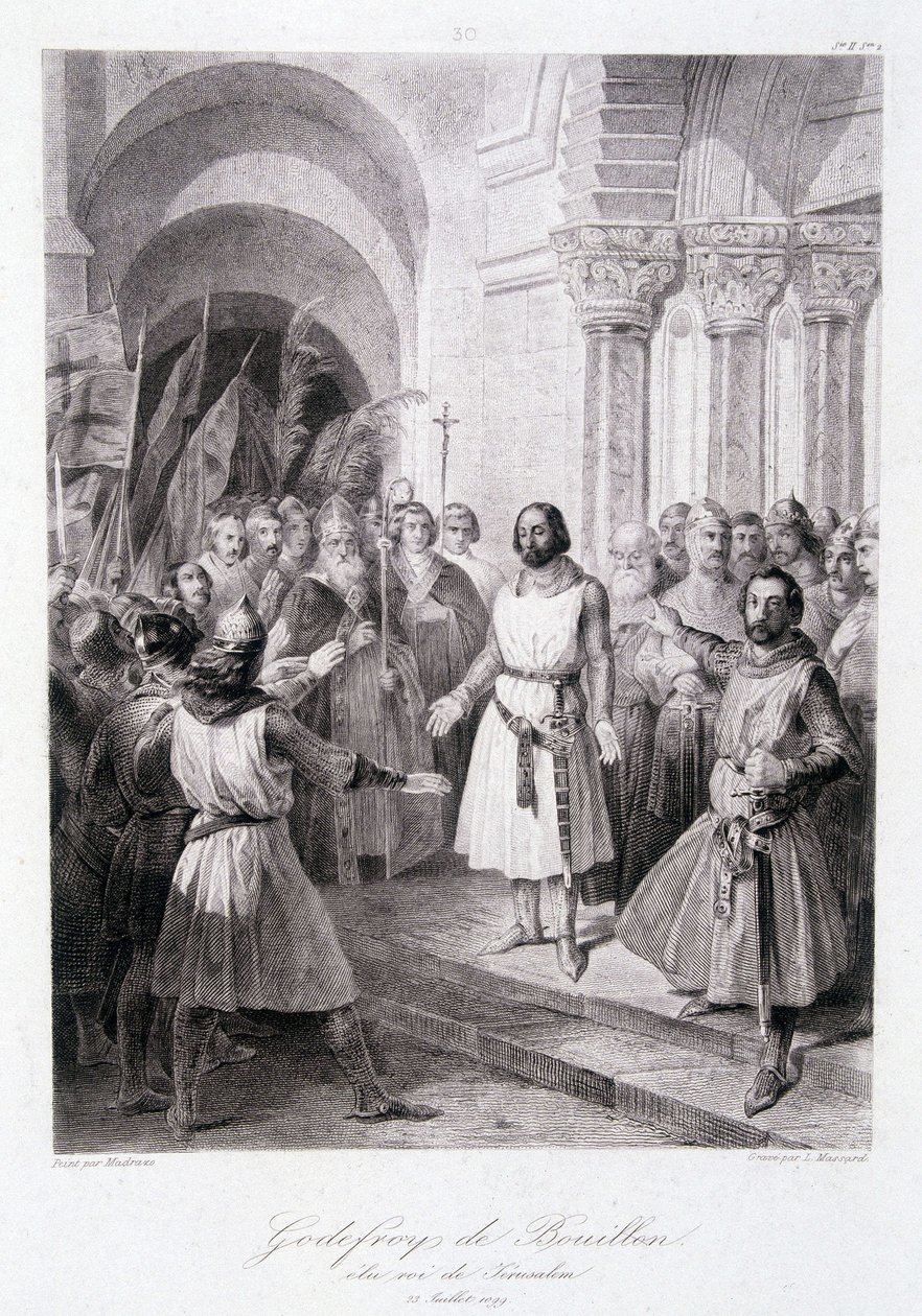 Godofredo de Bouillon elegido Rey de Jerusalén el 23 de julio de Unknown artist