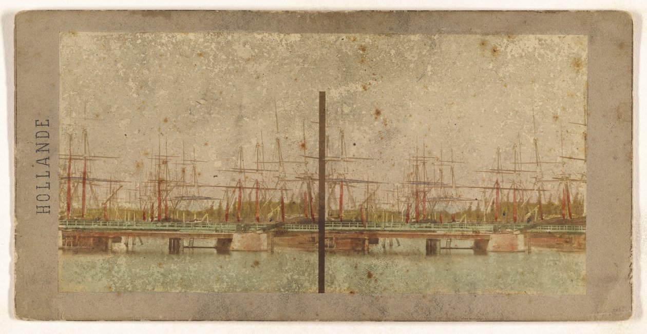 Gran dársena de barcos en Rotterdam. de Unknown artist
