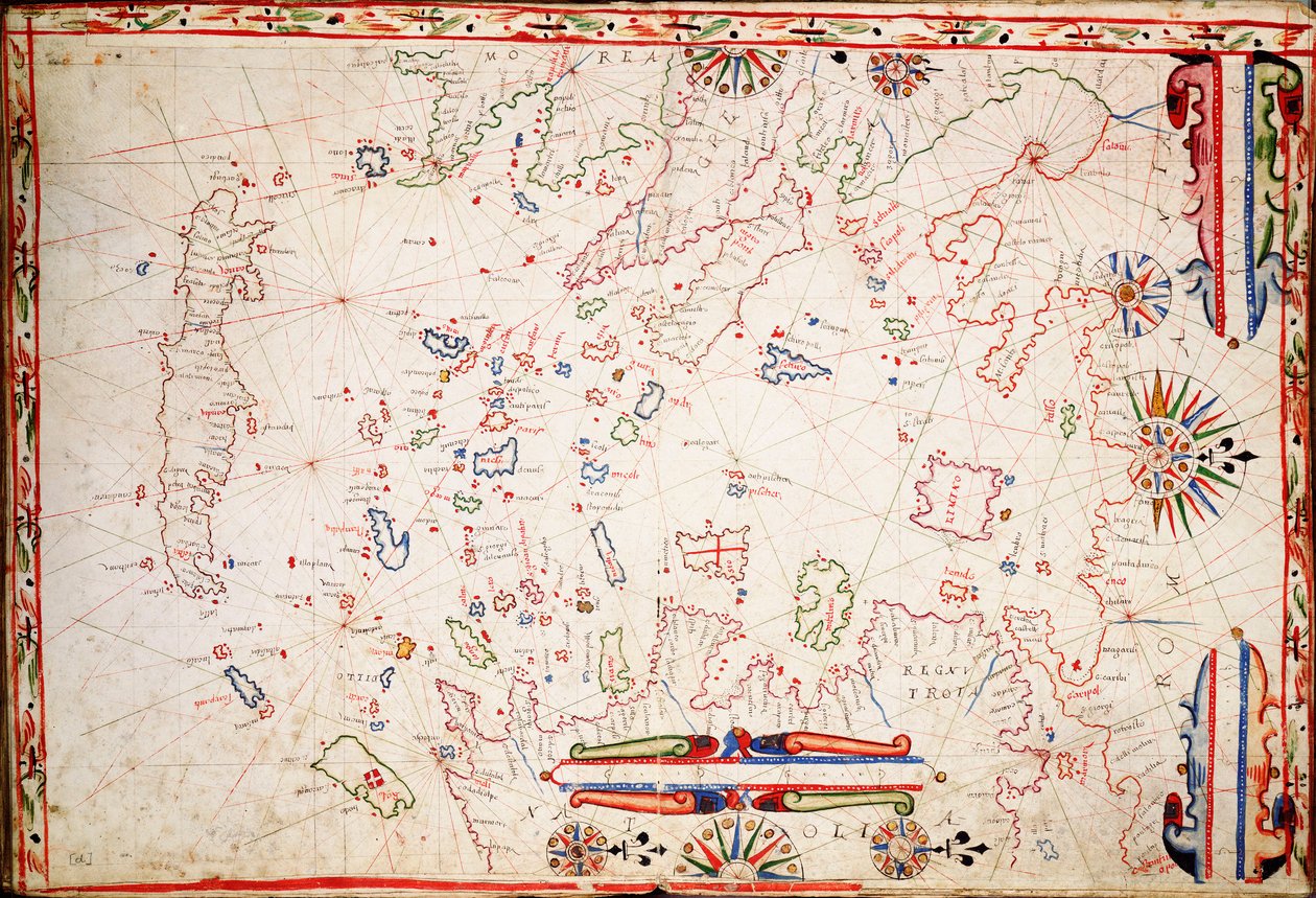 Archipiélago griego, c.1620 (vitela) de Unknown artist