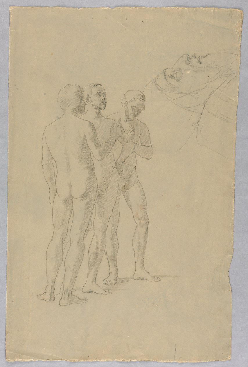 Grupo de tres desnudos masculinos de Unknown artist