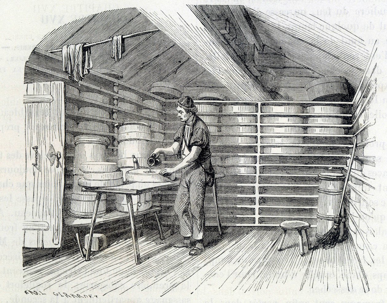 Tienda de quesos Gruyère en un chalet suizo (lavado de la corteza) - en 