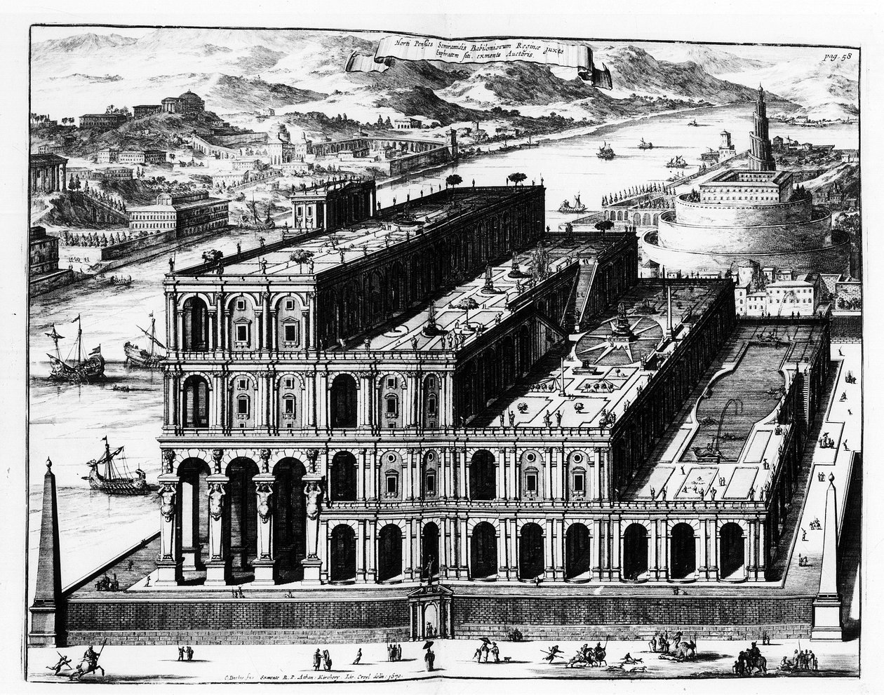 Jardín colgante de Babilonia de Unknown artist