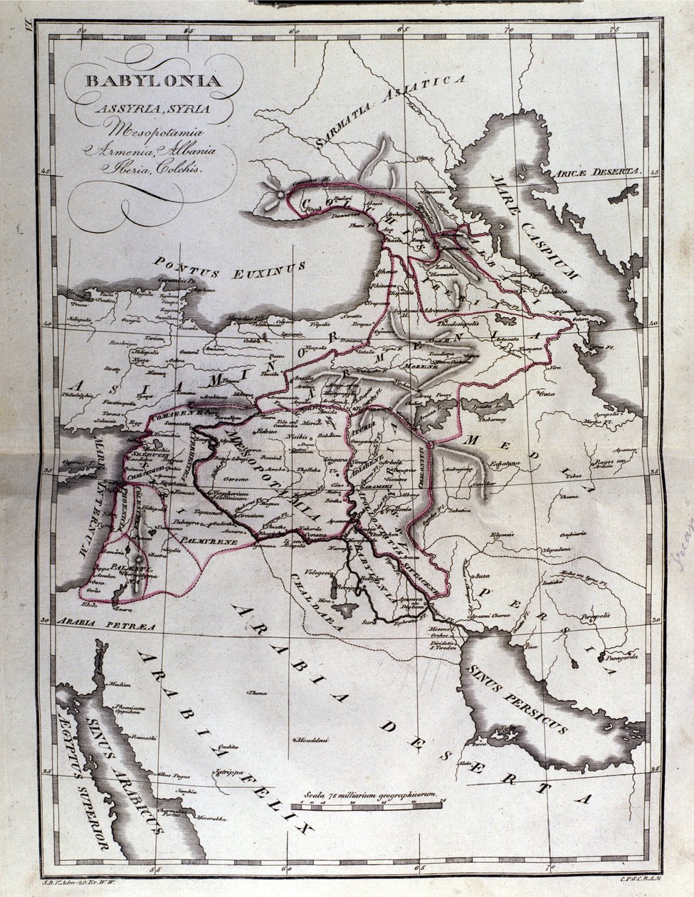 Atlas histórico de Mesopotamia. Babilonia, Siria y Asiria. Finales del siglo XVIII. de Unknown artist