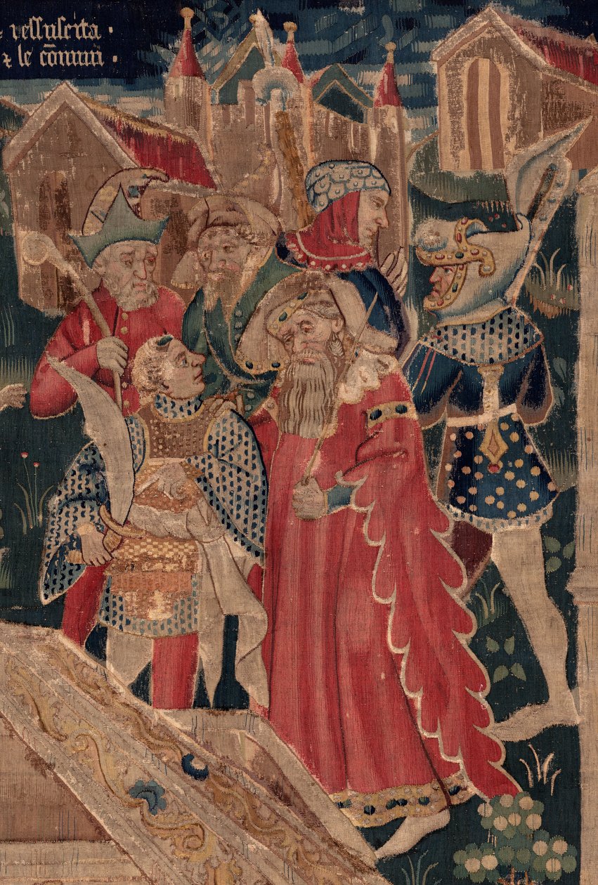 Historia de San Piat y San Eleuterio, Escena 12: La resurrección de la hija del tribuno (Detalle) de Unknown artist