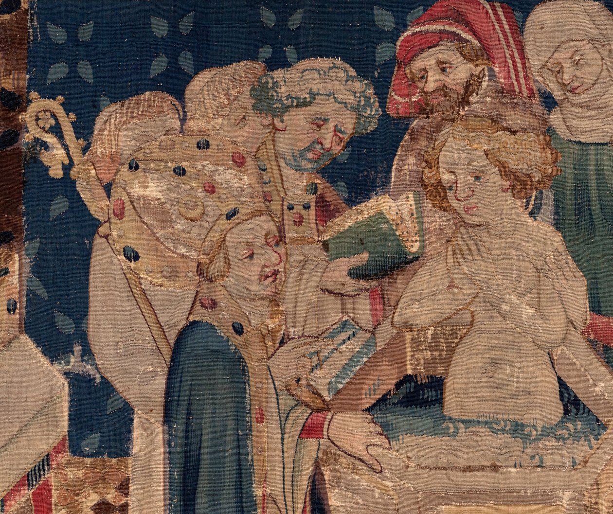 Historia de San Piat y San Eleuterio, Escena 13: Bautismo de Blanda (Detalle) de Unknown artist
