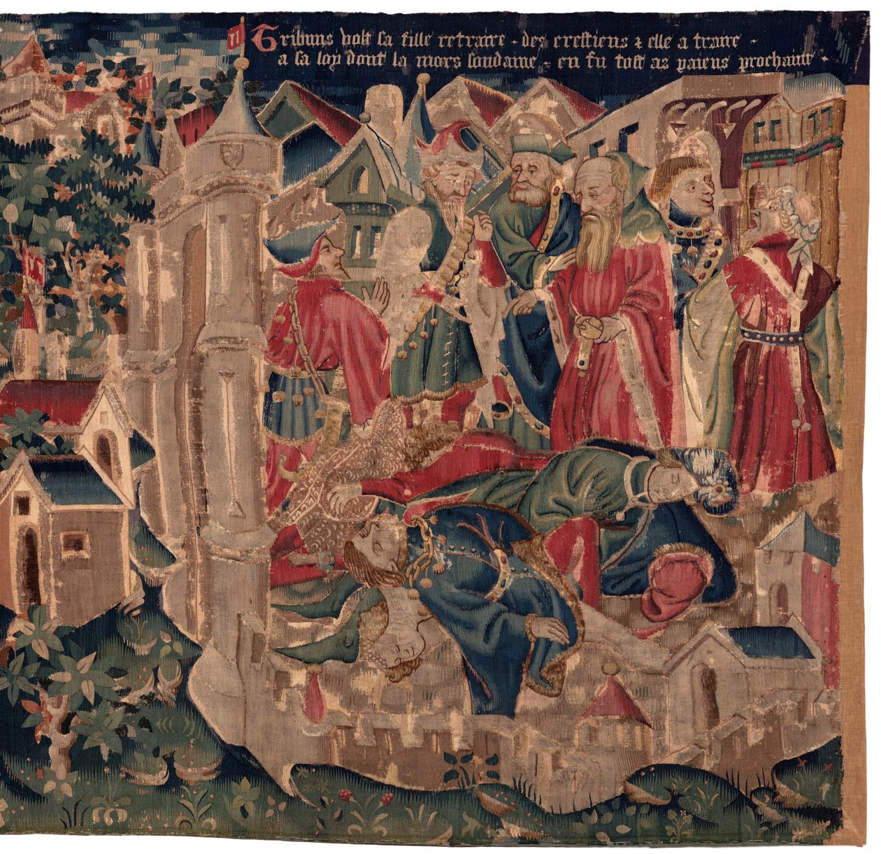 Historia de San Piat y San Eleutherio, Escena 14: La plaga está aplastando la ciudad de Tournai de Unknown artist