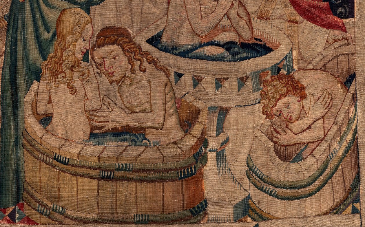 Historia de San Piat y San Eleutherio, Escena 7 bautismo de los exiliados cristianos, Detalle. El bautismo de Unknown artist