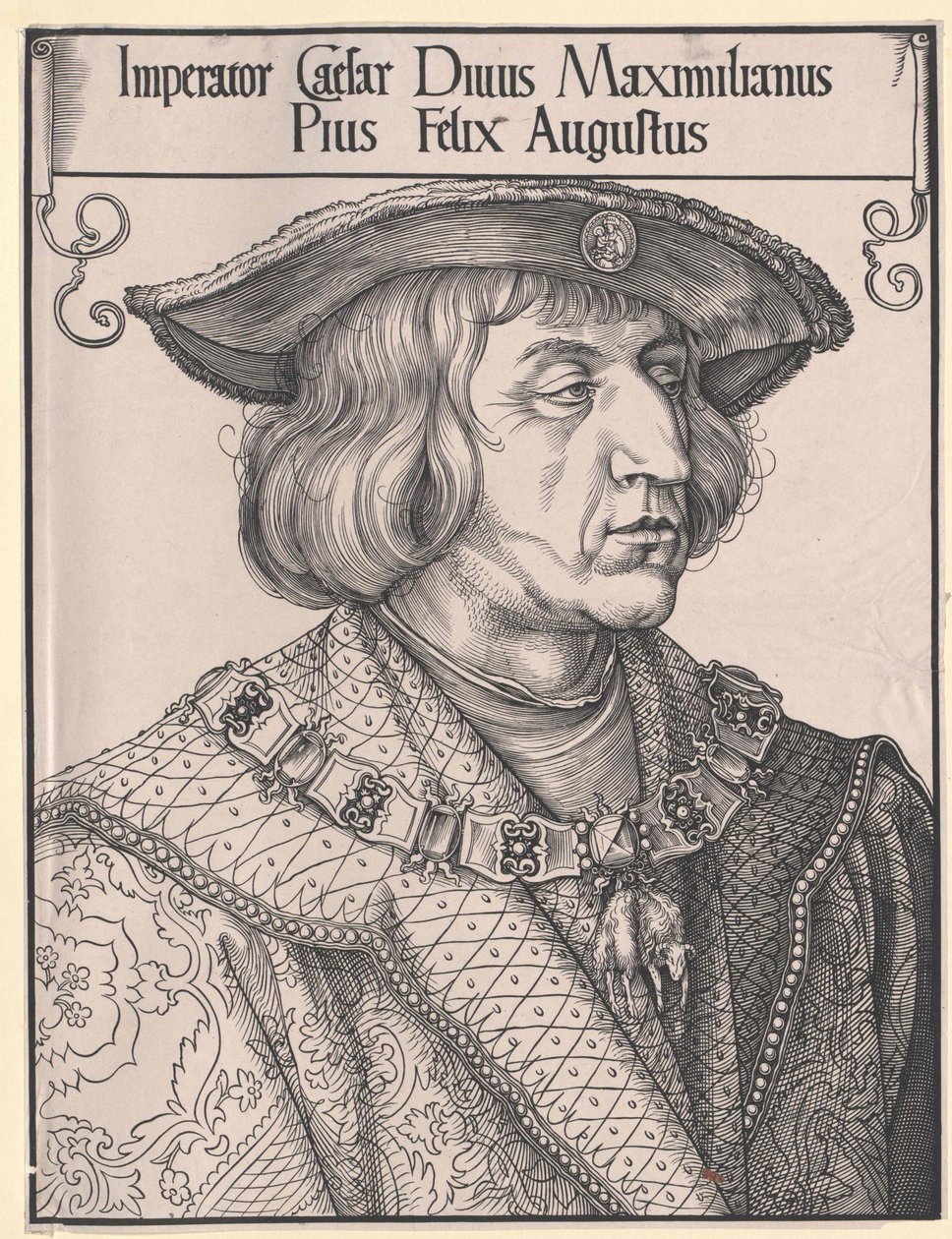 Emperador del Sacro Imperio Romano Germánico Maximiliano I (huella) de Unknown artist