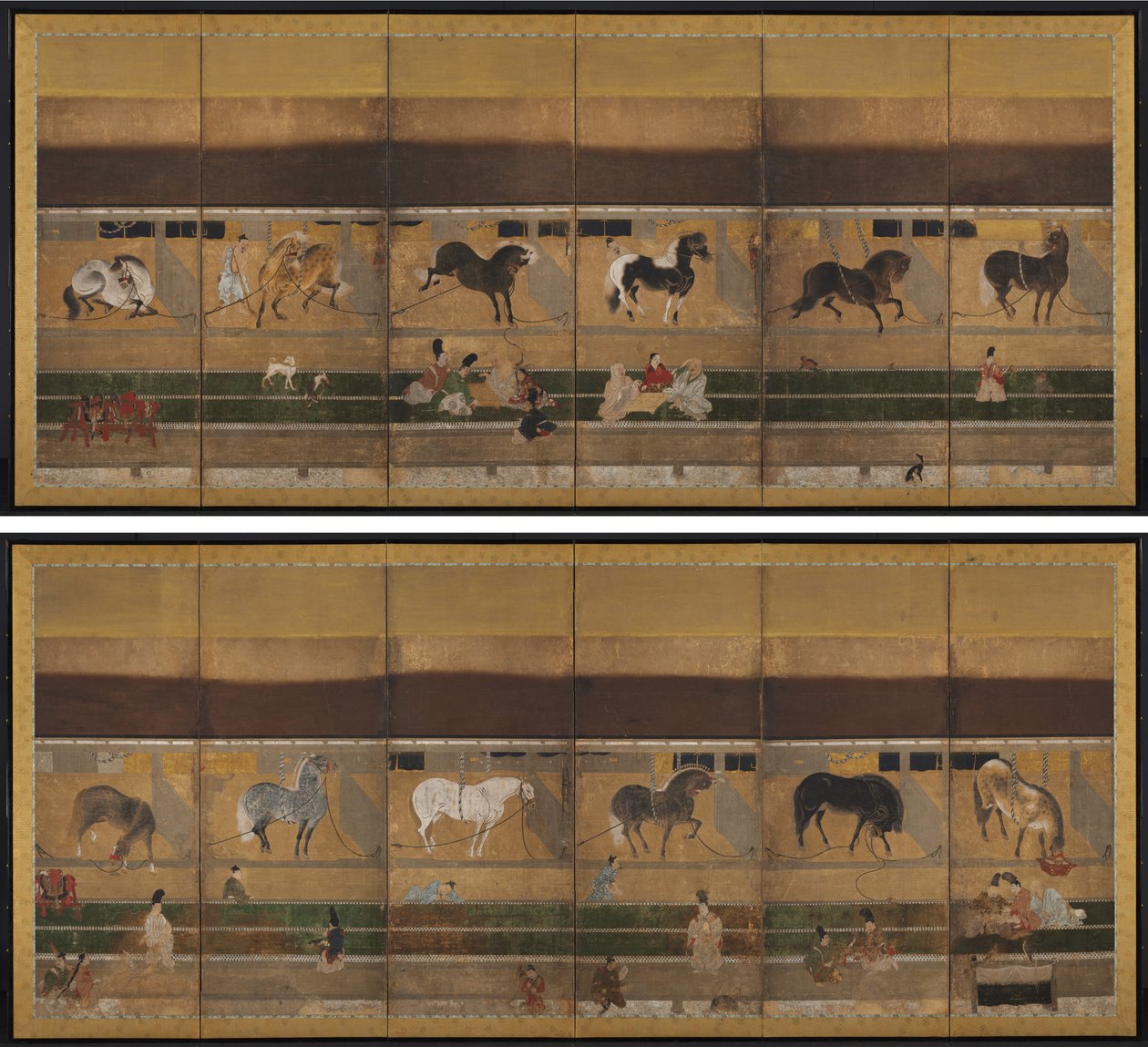 Establo de caballos de Unknown artist
