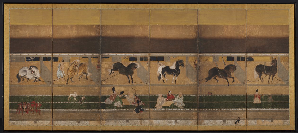 Caballos y Mozos en el Establo de Unknown artist